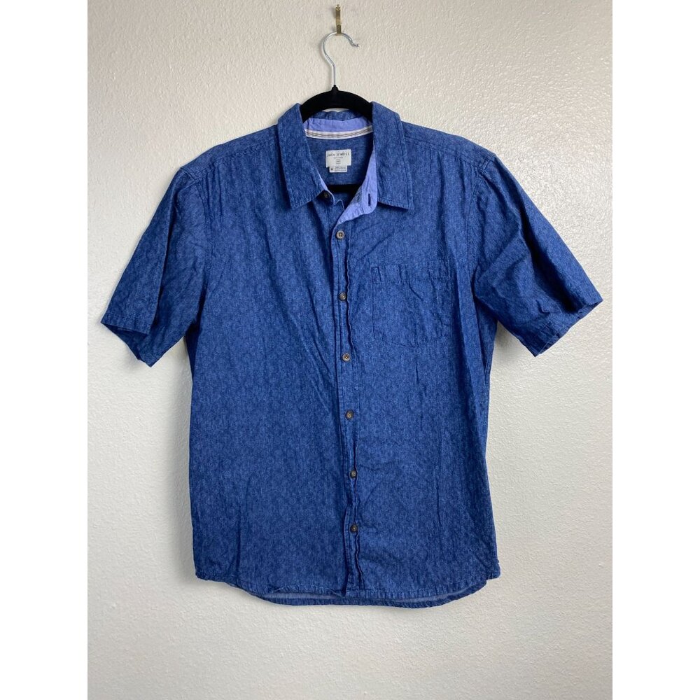 Jack ONeill‎ Mens Short Sleeve Blue Chamnray Button Up Shirt Size Medium Cotton